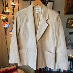 Vintage Ultrasuede CreamWomen's Blazer Size 10
